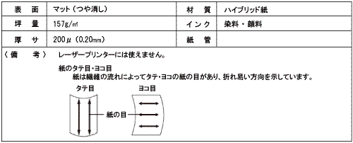 HC-157HV 両面マット紙「厚口」 【カット判】