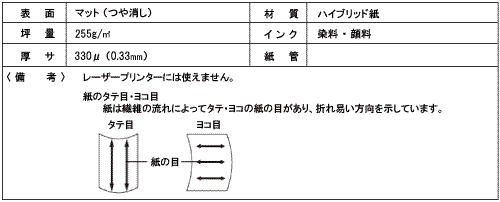 HC-255HV 両面マット紙「最厚口」 【カット判】