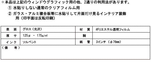 SOL-PEF125 SiHL ウエットクリングフィルム125.グロス【溶剤用】*処分品*